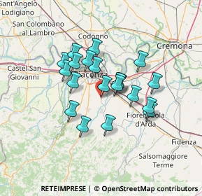 Mappa Via Walter Tobagi, 29027 Podenzano PC, Italia (10.6105)