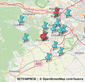 Mappa Via Trieste, 10045 Piossasco TO, Italia (6.668)