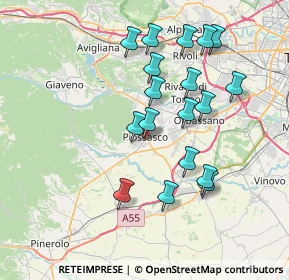 Mappa Via Trento, 10045 Piossasco TO, Italia (7.12056)