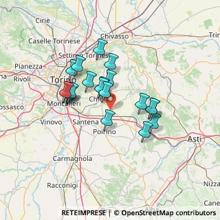 Mappa Via Evangelista Torricelli, 10020 Riva presso Chieri TO, Italia (11.3975)