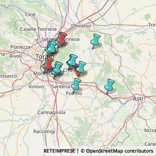 Mappa Via Evangelista Torricelli, 10020 Riva presso Chieri TO, Italia (12.011)