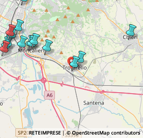Mappa Via Cesare Battisti, 10028 Trofarello TO, Italia (6.617)