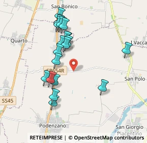 Mappa Località Turro, 29027 Podenzano PC, Italia (1.8225)