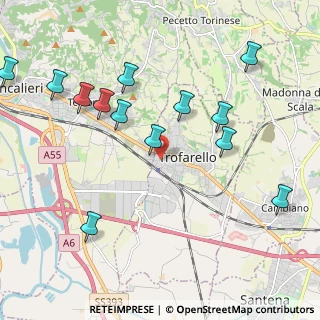 Mappa Via Armando Diaz, 10028 Trofarello TO, Italia (2.34385)