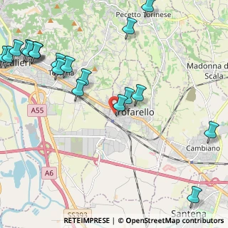Mappa Via Armando Diaz, 10028 Trofarello TO, Italia (2.9555)
