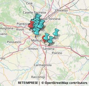 Mappa Via Armando Diaz, 10028 Trofarello TO, Italia (10.3345)
