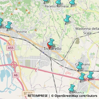 Mappa Via V. Bachelet, 10028 Trofarello TO, Italia (3.68167)