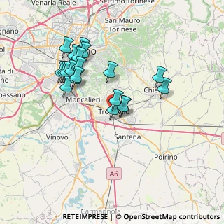 Mappa Via V. Bachelet, 10028 Trofarello TO, Italia (6.846)