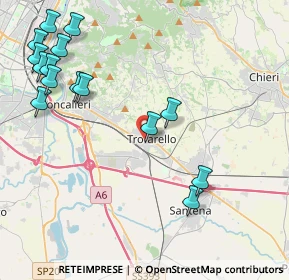 Mappa Via Cleo Balbo, 10028 Trofarello TO, Italia (5.21733)