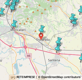 Mappa Via Don Masera, 10028 Trofarello TO, Italia (7.3885)