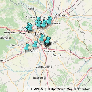 Mappa Via Don Masera, 10028 Trofarello TO, Italia (9.326)