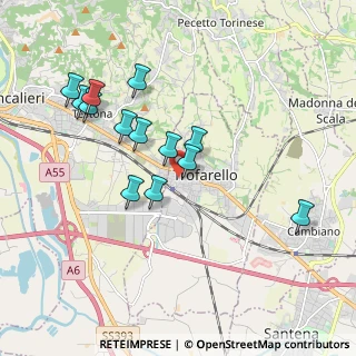 Mappa Via Oddino Morgari, 10028 Trofarello TO, Italia (1.78308)