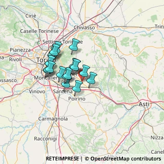 Mappa Via Luigi Einaudi, 10020 Riva presso Chieri TO, Italia (10.5245)