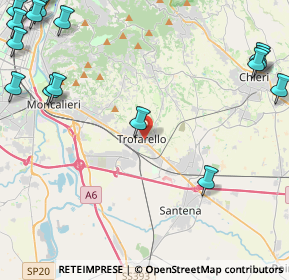 Mappa Strada Rocchette, 10028 Trofarello TO, Italia (7.469)