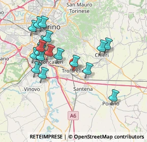 Mappa Via Rocchette, 10028 Trofarello TO, Italia (7.615)