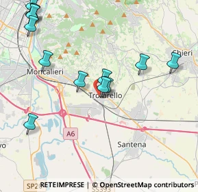 Mappa Via Roma, 10028 Trofarello TO, Italia (4.81)