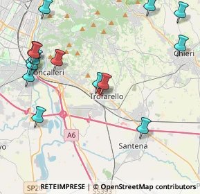 Mappa Via Roma, 10028 Trofarello TO, Italia (5.32333)