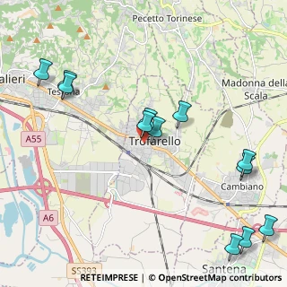 Mappa Via Battisti, 10028 Trofarello TO, Italia (2.55833)