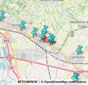 Mappa Via Battisti, 10028 Trofarello TO, Italia (2.23)