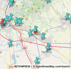 Mappa Via Battisti, 10028 Trofarello TO, Italia (5.923)