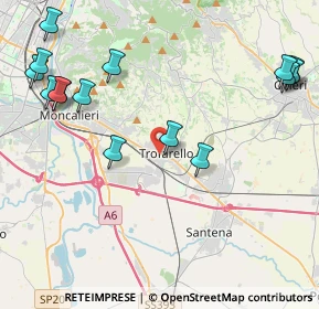 Mappa Via Battisti, 10028 Trofarello TO, Italia (5.32867)