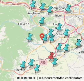 Mappa Regione Rivetta, 10045 Piossasco TO, Italia (8.945)