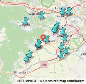 Mappa Regione Rivetta, 10045 Piossasco TO, Italia (7.29579)