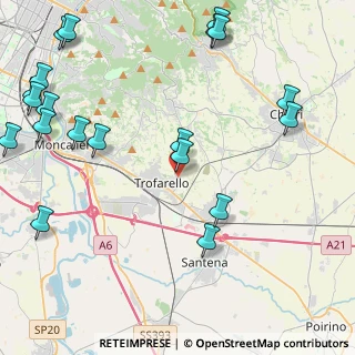 Mappa Via Casavecchia, 10028 Trofarello TO, Italia (5.959)