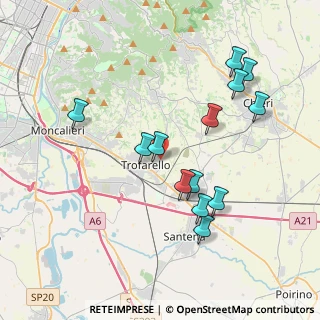Mappa Via Casavecchia, 10028 Trofarello TO, Italia (3.84769)