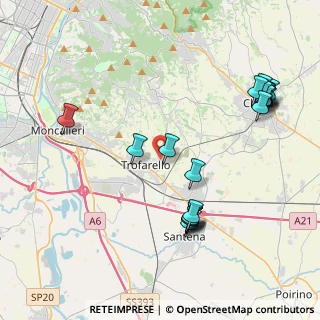 Mappa Via Casavecchia, 10028 Trofarello TO, Italia (4.716)