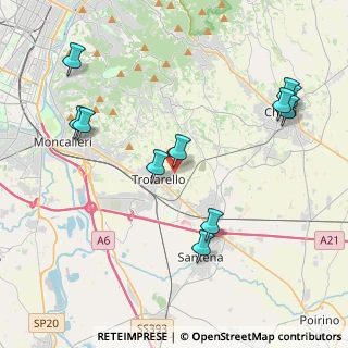Mappa Via Casavecchia, 10028 Trofarello TO, Italia (4.66273)