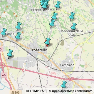 Mappa Via Casavecchia, 10028 Trofarello TO, Italia (3.13611)