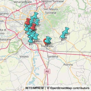 Mappa Via Vincenzo Gioberti, 10028 Trofarello TO, Italia (7.0875)
