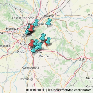 Mappa Piazza della Parrocchia, 10020 Riva presso Chieri TO, Italia (12.372)