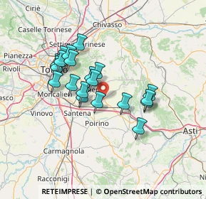 Mappa Via Canta, 10020 Riva presso Chieri TO, Italia (11.6725)