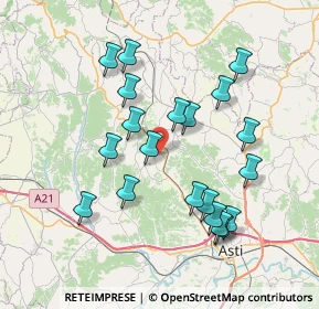 Mappa Piazza Guglielmo Marconi, 14025 Chiusano d'Asti AT, Italia (7.3435)