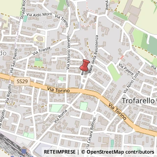 Mappa Piazza primo maggio 4/b, 10028 Trofarello, Torino (Piemonte)