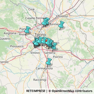 Mappa Via Nino Costa, 10028 Trofarello TO, Italia (8.88733)