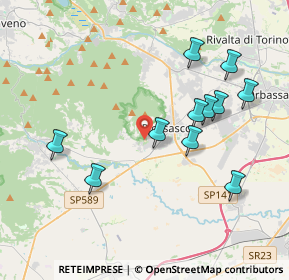 Mappa Via Rapida Ai Castelli, 10045 Piossasco TO, Italia (3.93455)