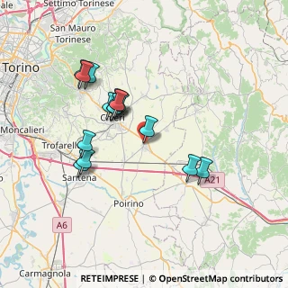 Mappa Via Carlo Alberto, 10020 Riva presso Chieri TO, Italia (6.618)