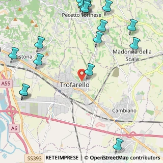 Mappa Via Belvedere, 10028 Trofarello TO, Italia (3.15667)