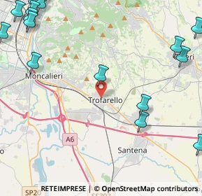 Mappa Viale della Resistenza, 10028 Trofarello TO, Italia (7.2855)