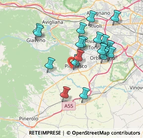 Mappa Via del Convento Vecchio, 10045 Piossasco TO, Italia (6.94842)