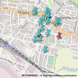 Mappa Piazza Generale Sussio, 10028 Trofarello TO, Italia (0.228)