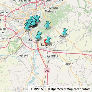 Mappa Piazza Generale Sussio, 10028 Trofarello TO, Italia (7.9405)