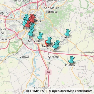 Mappa Piazza Generale Sussio, 10028 Trofarello TO, Italia (7.81105)