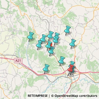 Mappa Via San Sebastiano, 14025 Chiusano d'Asti AT (6.00933)