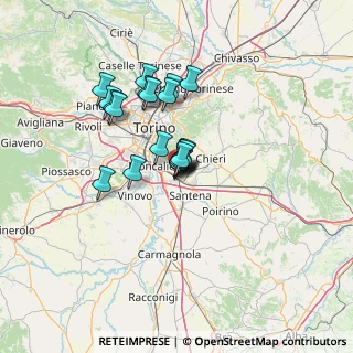 Mappa Via Palmiro Togliatti, 10028 Trofarello TO, Italia (9.5795)