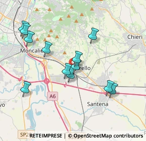 Mappa Via Palmiro Togliatti, 10028 Trofarello TO, Italia (3.6975)