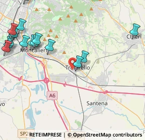 Mappa Via Palmiro Togliatti, 10028 Trofarello TO, Italia (6.5565)